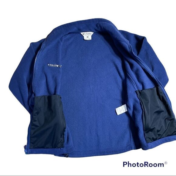 Columbia fleece jacket - Rich Blue Full zip size large - Picture 3 of 8